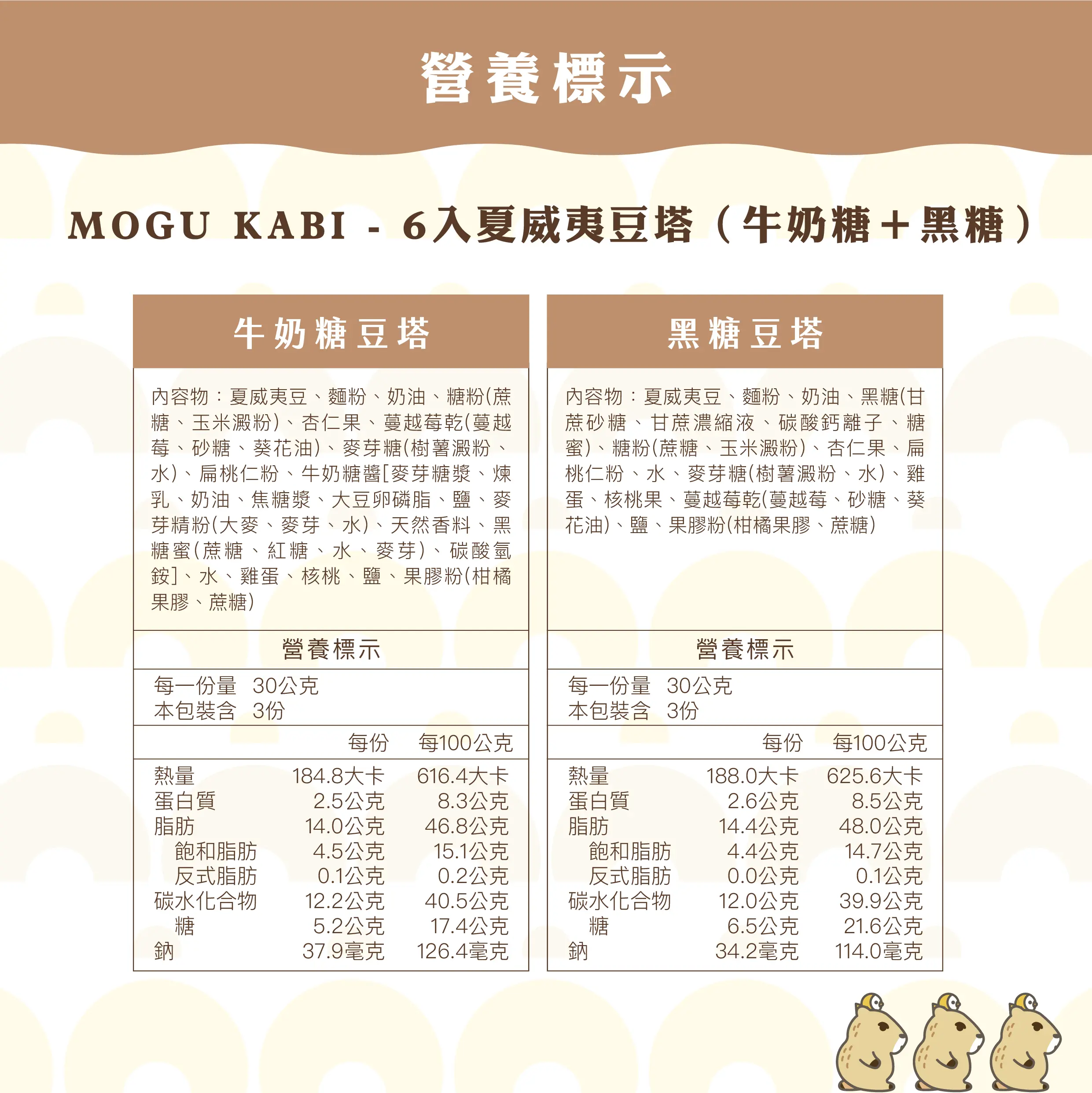 MOGU KABI 6入綜合豆塔禮盒