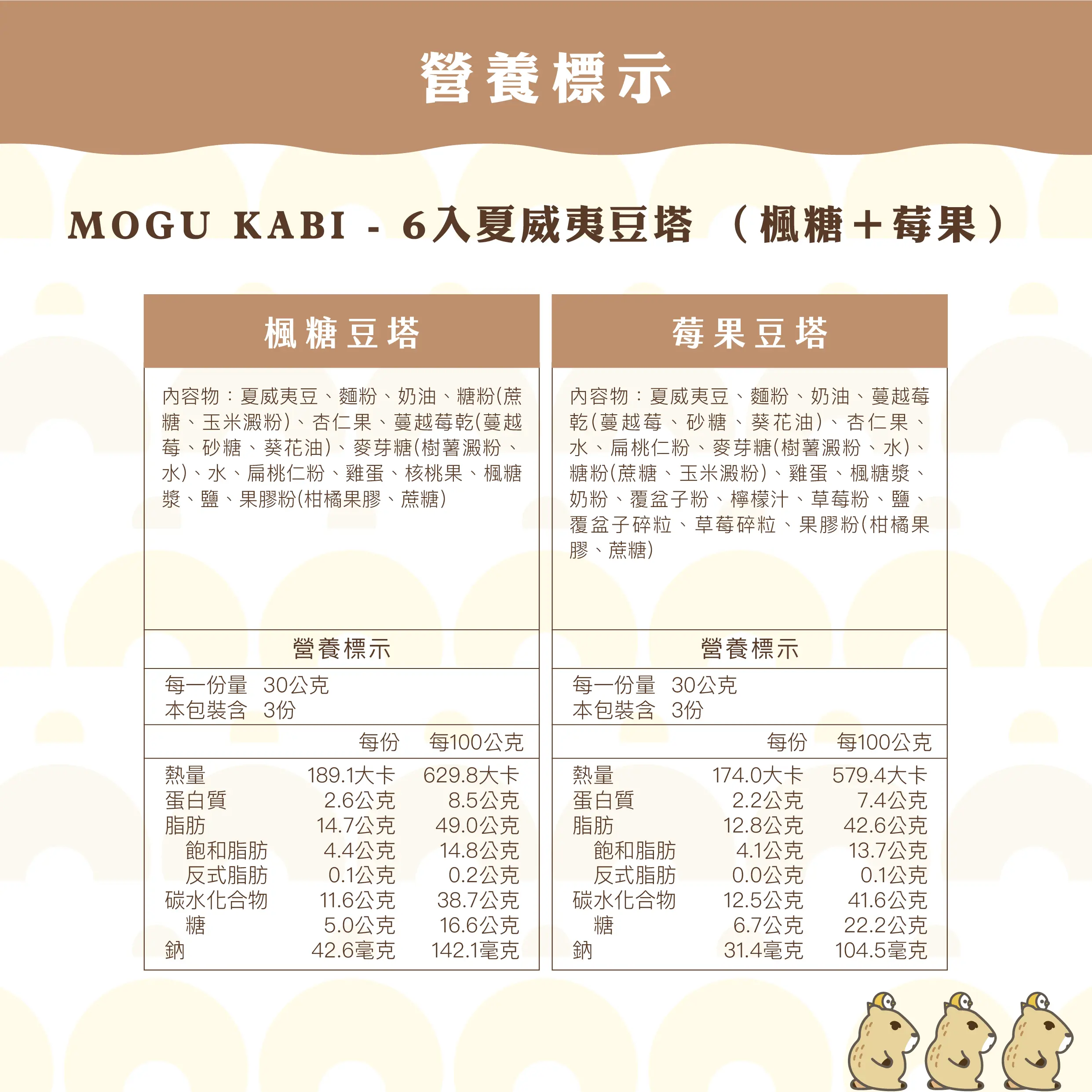 MOGU KABI 6入綜合豆塔禮盒