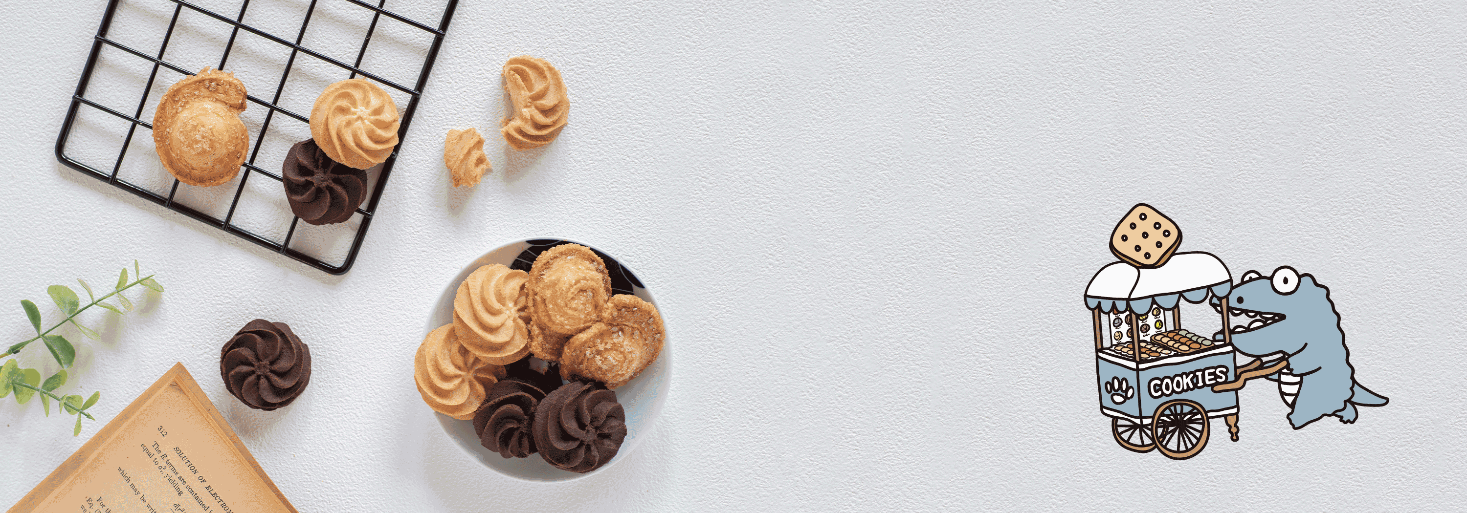 小鱷先生鐵盒餅乾 曲奇餅乾 手工餅乾 蝸牛酥